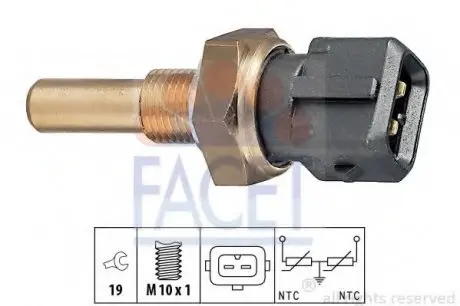 Датчик температури охолоджуючої рідини FACET 7.3229