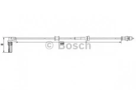 Датчик, частота обертання колеса BOSCH 0 265 007 531