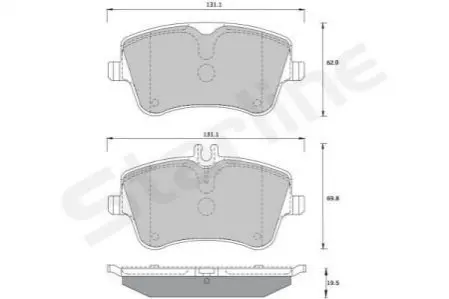Колодки тормозные дисковые, к-кт. STARLINE BD S373