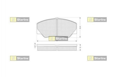 Колодки тормозные дисковые, к-кт. STARLINE BD S154 (фото 1)