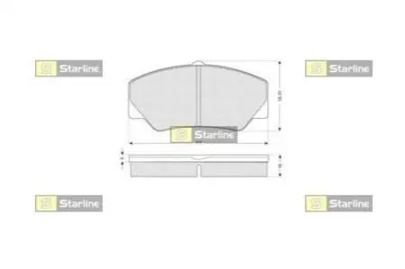 Колодки тормозные дисковые, к-кт. STARLINE BD S154