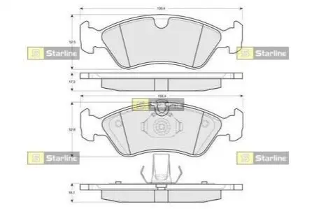 Гальмівні колодки дискові STARLINE BD S048