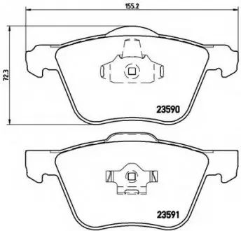 Тормозные колодки дисковые, к-кт. BREMBO P86 022