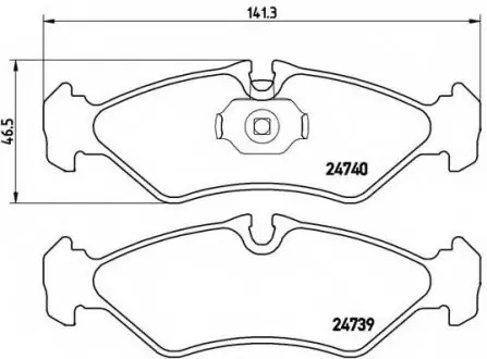 Тормозные колодки дисковые, к-кт. BREMBO P50 081