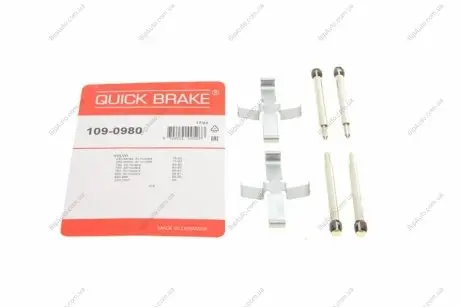 Р/к дисковых тормозов. колодок QUICK BRAKE 109-0980