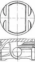 Поршень OPEL 82.10 2.5V6 24V X25XE NURAL 87-307707-00