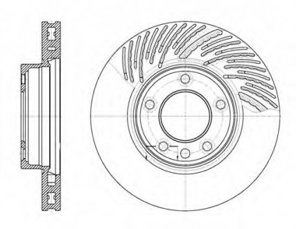 Тормозной диск (правый) ROADHOUSE 677311 (фото 1)