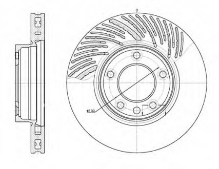 Тормозной диск (левый) ROADHOUSE 677310 (фото 1)