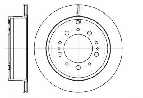 Тормозной диск ROADHOUSE 6125710 (фото 1)