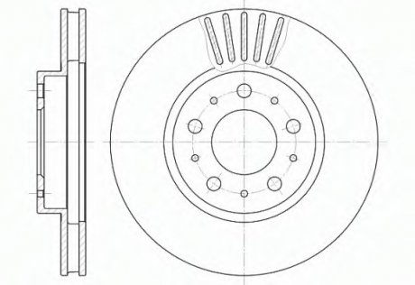 Тормозной диск ROADHOUSE 641010 (фото 1)