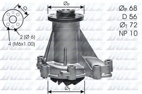 Водяной насос MB C-CLASS (W202) C-CLASS Break (S202) E-CLASS (W124, W210) E-CLASS (S210) G-CLASS (W4 DOLZ M276