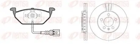 Комплект тормозной передн. AUDI A3 96-;SEAT TOLEDO 98-;SKODA FABIA 99-,OCTAVIA REMSA 8633.10