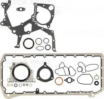 Комплект прокладок блок-картер двигуна BMW 3(E46),5(E60,E61),7(E65,E66),X3 3,0D 02- VICTOR REINZ 08-37313-02