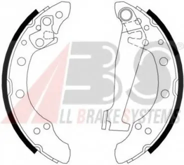 Колодка гальм. барабан. AUDI/SEAT/SKODA/VW 80/A2/AROSA/FABIA/GOLF задн. (ABS) A.B.S. 8871