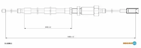 Трос тормозной FIAT Jumper II all F02-/Ducato II all F 02-/Boxer II all F 02- ADRIAUTO 11.0280.1