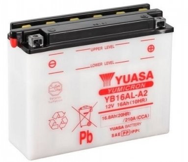МОТО 12V 16,8Ah YuMicron Battery (сухозаряжений) YUASA YB16AL-A2