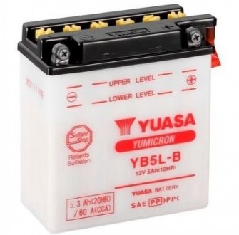 МОТО 12V 5,3Ah YuMicron Battery (сухозаряжений) YUASA YB5L-B