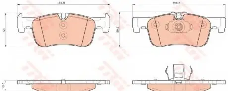 Тормозные колодки дисковые BMW 1(F20) &quot;1,4-1,6 &quot;F &quot;10&gt;&gt; TRW GDB1935 (фото 1)