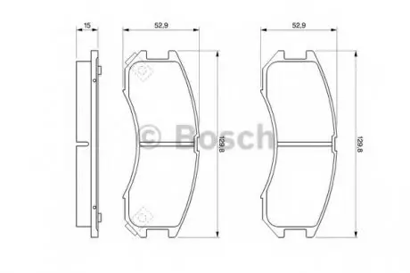 Тормозные колодки дисковые, к-кт. BOSCH 0 986 493 790