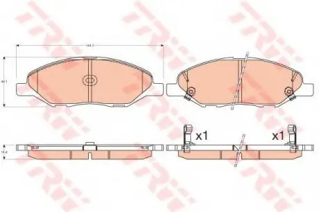 Гальмівні колодки дискові NISSAN Tiida/Note "F "04>> TRW GDB3577