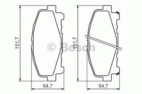 Тормозные колодки дисковые HONDA Accord 2,2D-2,4 08- BOSCH 0986494382