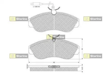 Гальмівні колодки дискові STARLINE BD S143