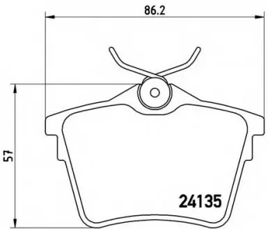 Гальмівні колодки дискові BREMBO P61 079