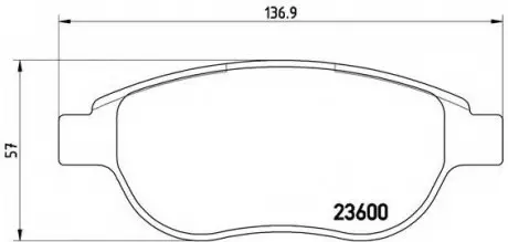 Тормозные колодки дисковые, к-кт. BREMBO P61 068