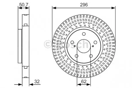 Тормозной диск LEXUS/TOYOTA GS/IS/Mark X \'\'FR BOSCH 0986479T37