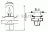 Автолампа Pure Light BAX BX8,4d 1,5 W прозрачная BOSCH 1987302255 (фото 6)