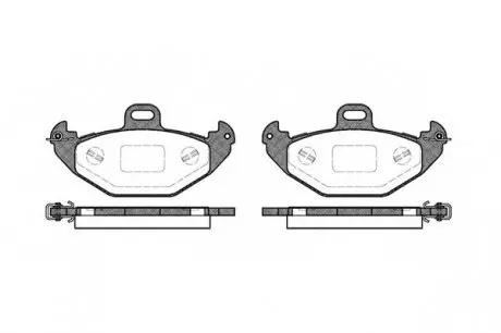 Комплект гальмівних колодок, дискове гальмо 0686.00 REMSA ="0686.00"