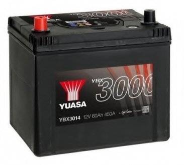 Стартерная аккумуляторная батарея YUASA YBX3014 (фото 1)