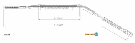 Трос тормозной BMW 518-520i-524 Td LH-RH 81- ADRIAUTO 05.0206