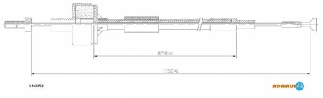 Трос зчеплення FORD Sierra 1.3-1.6 Type E 84- ADRIAUTO 13.0152