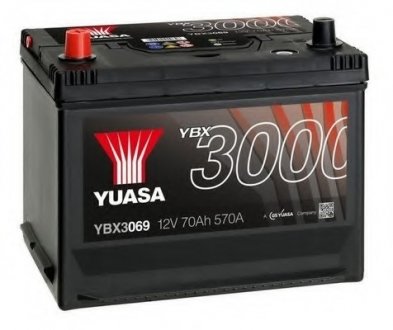 Стартерная аккумуляторная батарея YUASA YBX3069 (фото 1)
