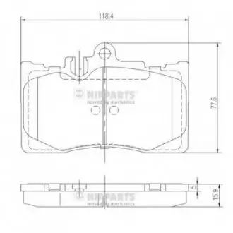 Гальмівні колодки, к-кт. NIPPARTS J3602111
