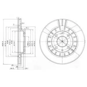 Диск тормозной Lada 21110-21112 - 14"/15" Delphi BG3806