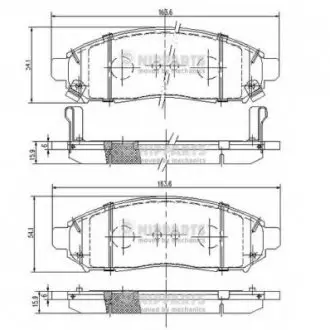 Гальмівні колодки NIPPARTS J3601095
