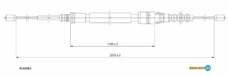 Трос тормозной PEUGEOT 308 all LH-RH07- ADRIAUTO 35.0228.1