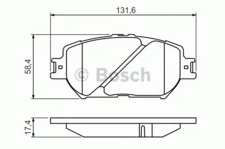Тормозные колодки LEXUS GS300 "F "05-11 BOSCH 0986494418