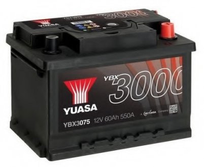 Стартерная аккумуляторная батарея YUASA YBX3075 (фото 1)