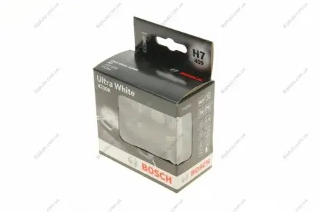 Лампа Ultra White 4200K H7 бокс 2шт. BOSCH 1987301182 (фото 1)
