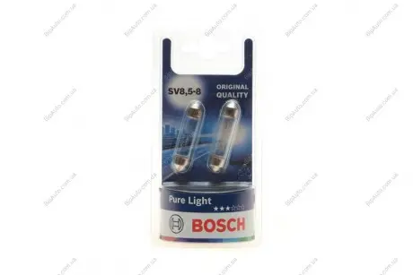 Лампа 10W 12V SV8.5-8 блістер 2 шт. BOSCH 1987301014 (фото 1)
