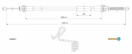 Трос тормозной Ford Transit 2006 ADRIAUTO 13.0265.1