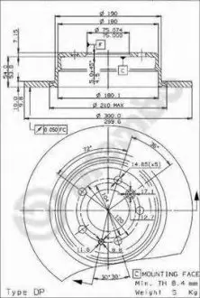 Тормозной диск BREMBO 08.5174.34