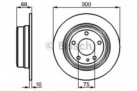 Тормозной диск BMW E32 730 R BOSCH 0986478323 (фото 1)