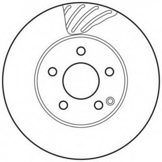 Гальмівний диск передній Mercedes C-Class (W204, S204), E-Class (W212, S212, A207, C207), SLK (R172) Jurid 562627JC (фото 1)