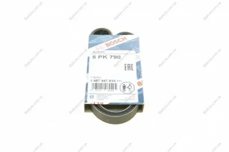 РЕМІНЬ П-КЛИНОВИЙ 5PK790 1 987 947 910 BOSCH 1987947910