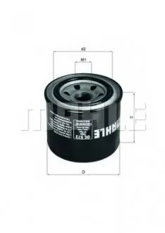 Масляный фильтр MAHLE MAHLE / KNECHT OC573