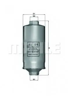 Топливный фильтр MAHLE ORIGINAL KL 59 MAHLE / KNECHT KL59